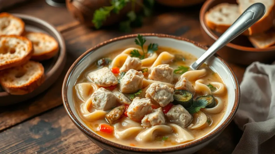 chicken and noodles