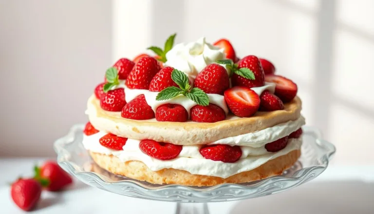 strawberry angel food cake