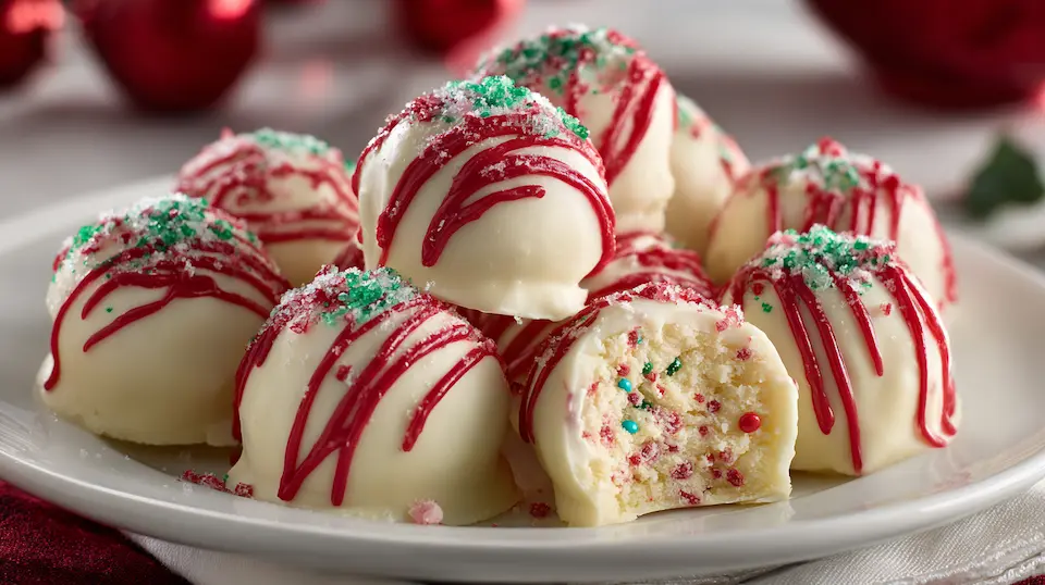 Little Debbie Christmas Tree Cake Truffles – festive no bake holiday dessert